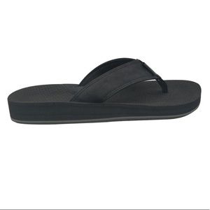 George Men’s 8 Black Strapped Flip Flop Sandals